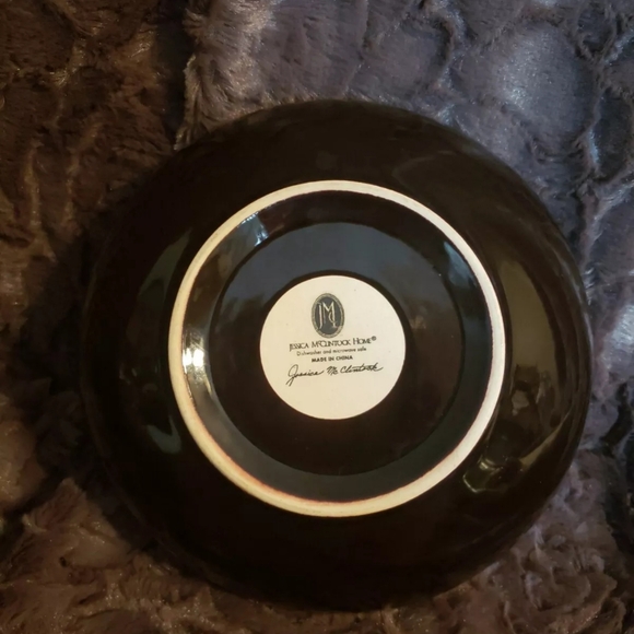 Jessica McClintock 2 Cereal/soup Bowls Leaves pattern, stoneware - Picture 2 of 3